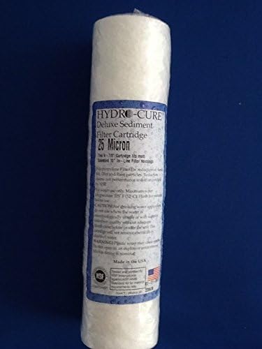 HYDRO CURE DELUXE 25 MICRON 10"x2.5" REPLACEMENT FILTERS CARTRIDGES SEDIMENT FILTER NSF CERTIFIED
