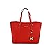 Michael Kors Saffiano Leather Medium Travel Tote - Chili