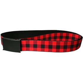 Buffalo Plaid - Black and Red Web Belt