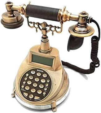LeeKer LK-P010Y Classic Retro Landline Corded Home Decorator Telephones with Caller ID