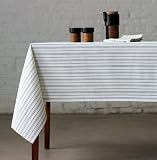 Unison Porter Midnight Linen/Organic Cotton Table Linens - Medium Tablecloth