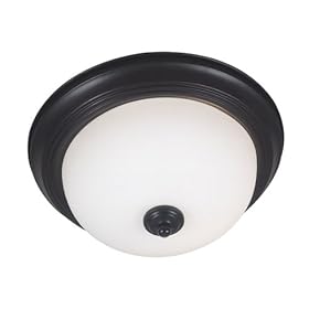 Kenroy Home 80365ORB Triomphe One-Light Flush Mount Light With 9-Inch White Glass Shade -... by Kenroy Home