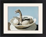 Framed Prints of Lid of an alabaster jar decorated with a bird in a nest and eggs in a bowl, from Robert Harding