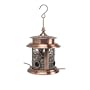 Ethan Taylor Solar LED Lighted Arch Inlay Copper Bird Feeder NEW IN BOX