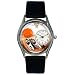 Whimsical Watches Women's Basketball Black Leather Watch #S0820005