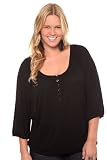 Torrid Plus Size Twist Tees - Black Island Peasant Top