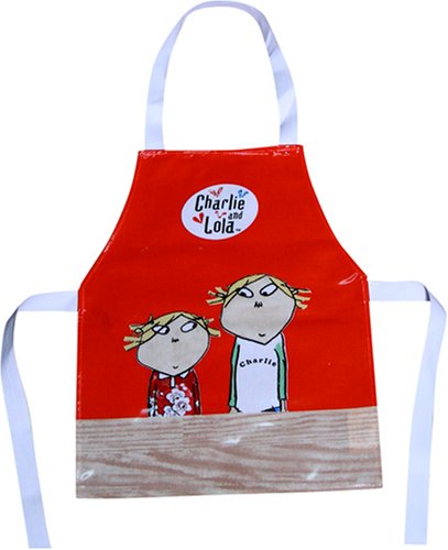 Shreds Charlie and Lola Red Plastic Coated Apron