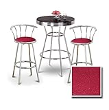 IMAGE OF Chrome Bar Table & 2 Chrome 29