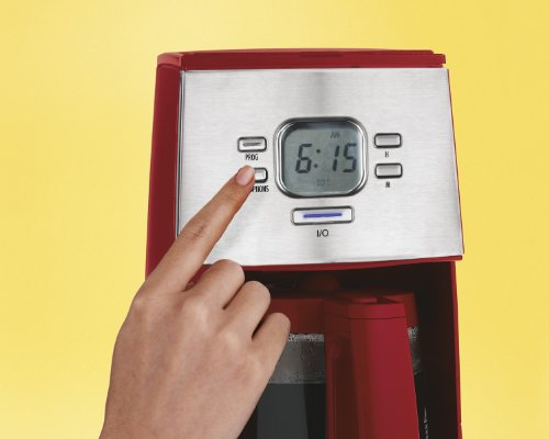 Hamilton Beach Ensemble 12-Cup Coffeemaker with Glass Carafe, Red