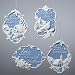 CAMEO FLOWER, SNOW & BIRD ORNAMENTS