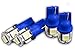 Zone Tech 194 168 5-SMD Blue High Power LED Car Lights - 4 Pieces Premium Quality LED Car Lights Bulb