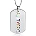 Moluss® 2PCS Equality Pride Rainbow Dog Tag LGBT Jewelry - Stainless Steel Gay and Lesbian Pride Pendant Necklace