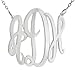 CoolStyles USA Made Monogram Sterling Silver Custom Pendant (Made in USA)