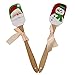 Christmas Silicone Spatula, Set of 2, Santa Spatula & Snow Man Spatula/Mixing Batter Scraper/Cream Butter Spatula with Wooden Handle, Great for Christmas Decorating, Gifts and Baking