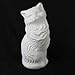 White Kitty-Cat Money Bank: Large Blow-Mold - Classic Retro Design