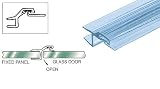CRL Polycarbonate Strike and Door h Jamb with Vinyl Insert for 180 Degree for 3/8 Glass - 98 in long