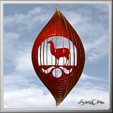 LLAMA ALPACA CIRCLE Swirly Metal Wind Spinner