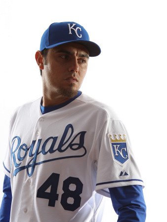 Kansas City Royals Photo Day, SURPRISE, AZ - FEBRUARY 23: Joakim Soria Photographic Poster Print by Jonathan Ferrey, 24x32
