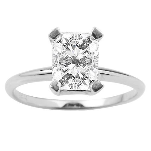 2.00 ct F Color VS2 Clarity GIA Certified Radiant Cut Diamond Solitaire Ring 14k Gold
