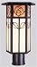 Arroyo Craftsman SCP-12-S Slate Saint Clair Stained Glass / Tiffany 1 Light Post Light from the Sain
