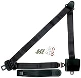 Allstar Performance ALL98115 Black Three-Point Retractable Seat Belt