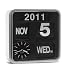 Karlsson Retro Square Flip Wall Clock / Calendar