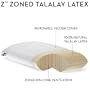 Z by Malouf 100% Natural Talalay Latex Zoned Pillow, QUEEN-HIGH LOFT-FIRM
