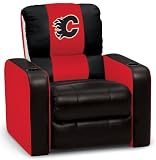 DreamSeat Calgary Flames NHL Leather Recliner