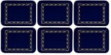 Acanthus Navy - Set of 6 Coasters