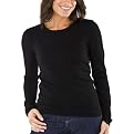 Merona&reg; Collection Womens Merino Wool Crewneck Sweater - Ebony