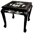 Asian Fine Furniture & D&eacute;cor - 21.5" Claw Foot Design Lacquer Oriental End Table - 3 Color Choices