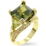 Isady Ezra Emeraude Bague femme Plaque Or jaune