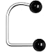 14 Gauge Black Acrylic Ball Lippy Loop Labret