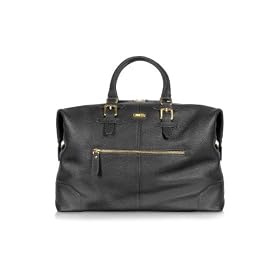 Bric’s Cervo – Grained Leather Holdall Travel Bag Black
