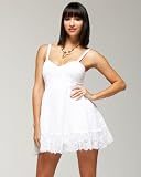 Floral Flared Eyelet Dress - WHITE (S)