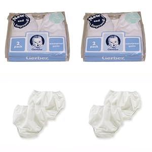 Gerber Plastic Pants, 3T, Fits 32-35 lbs. (4 pairs)