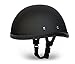 Daytona Helmets Eagle Skull Cap Half Shell Motorcycle Helmet (Dull Black, Large) with Head Wrap and Draw String Bag