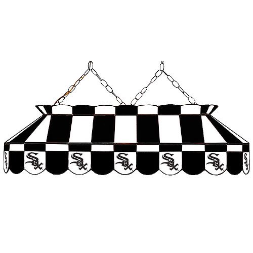 Imperial Chicago White Sox Licensed 40-Inch Rectangular Stained Glass Billiard Table Light