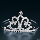 Rhinestone Two Heart Princess Tiara