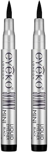 Eyeko Skinny Liquid Eyeliner Black TRAVEL SIZE Lot of 2 (0.04oz each)