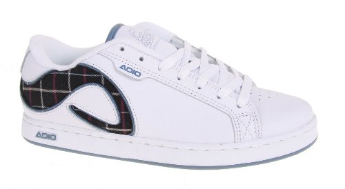 Adio Eugene RE Skate Shoes Wht/Slate Plaid Women's