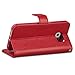 J&D Case Compatible for Samsung Galaxy S6 Case, Wallet Stand Slim Fit Heavy Duty Protective Anti-Shock Flip Cover with Card Slots for Galaxy S6 Wallet Case, Red