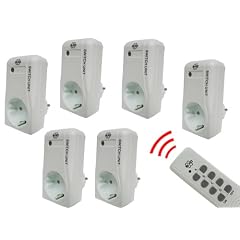 6 x Funksteckdose Funksteckdosen Funk Schalter + 2 Fernbedienung Set