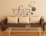 Best Quality Vinyl Wall Sticker Decals - Home sweet home ( Size: 16in x 9in - Color: silver ) - No: 2003