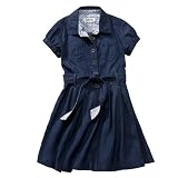 Girls' Cherokee® Blue Short-Sleeve Denim Dress