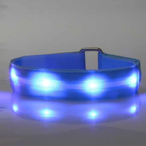 Silicone Lightweight Safety Flashing LED Light up Led Armband - WalGap (TM)