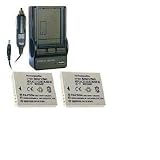 DIGI Canon IXUS 80 IS AC/DC Charger PLUS 2X NB-4L batteries