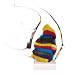 Hand Blown Multicolor Fish Art Glass Figure