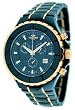 Oniss #ON8015-MRG1 Men's Rose Gold Accented Black Ceramic Sports Chronograph Watch