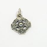 Celtic Cross Silver Charm